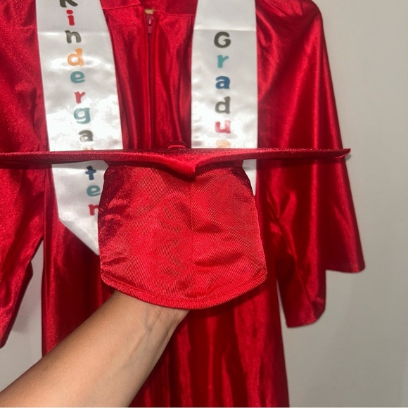 Red Kindergarten Graduation Gown - Picture 4 of 7